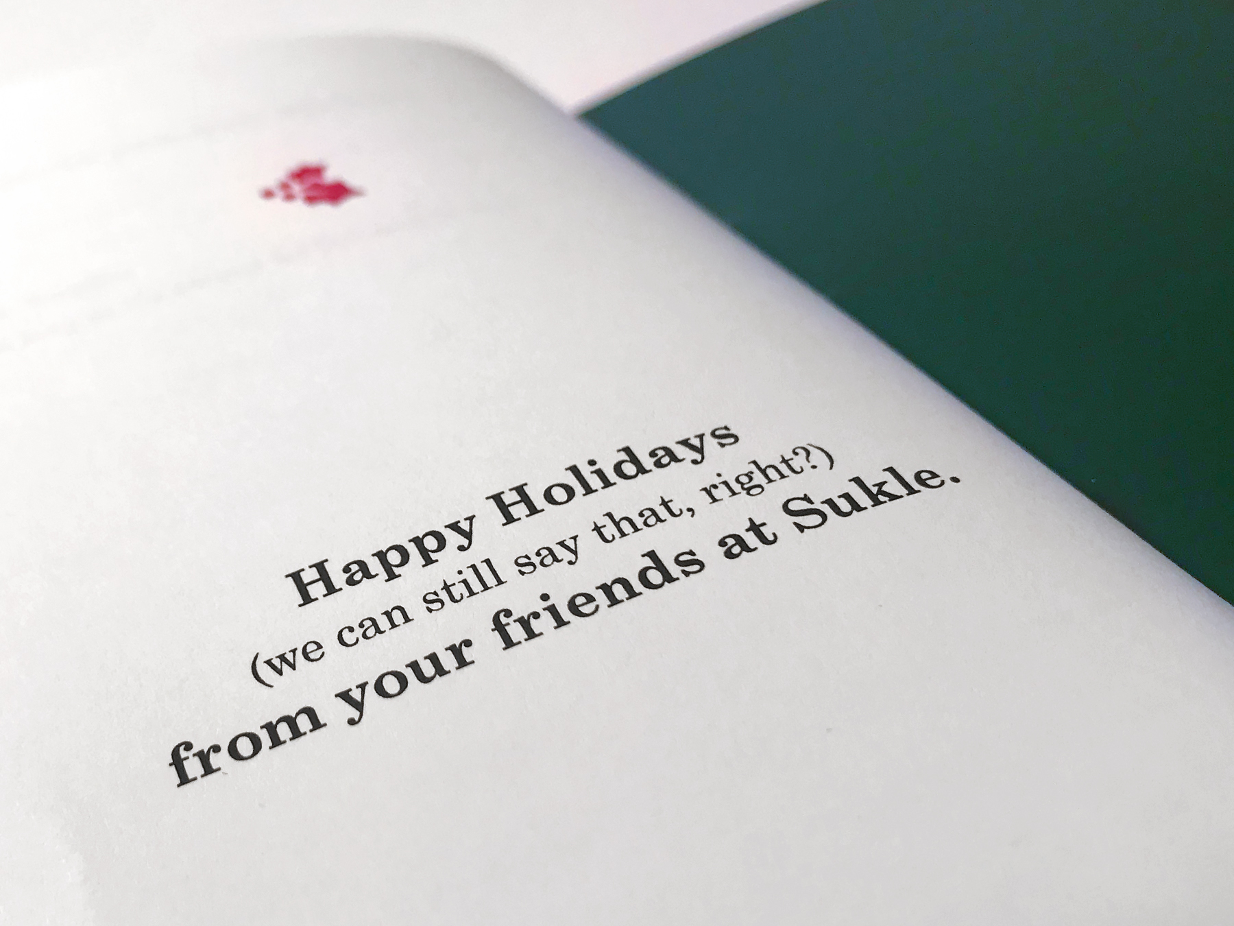 Survive the season with our holiday card